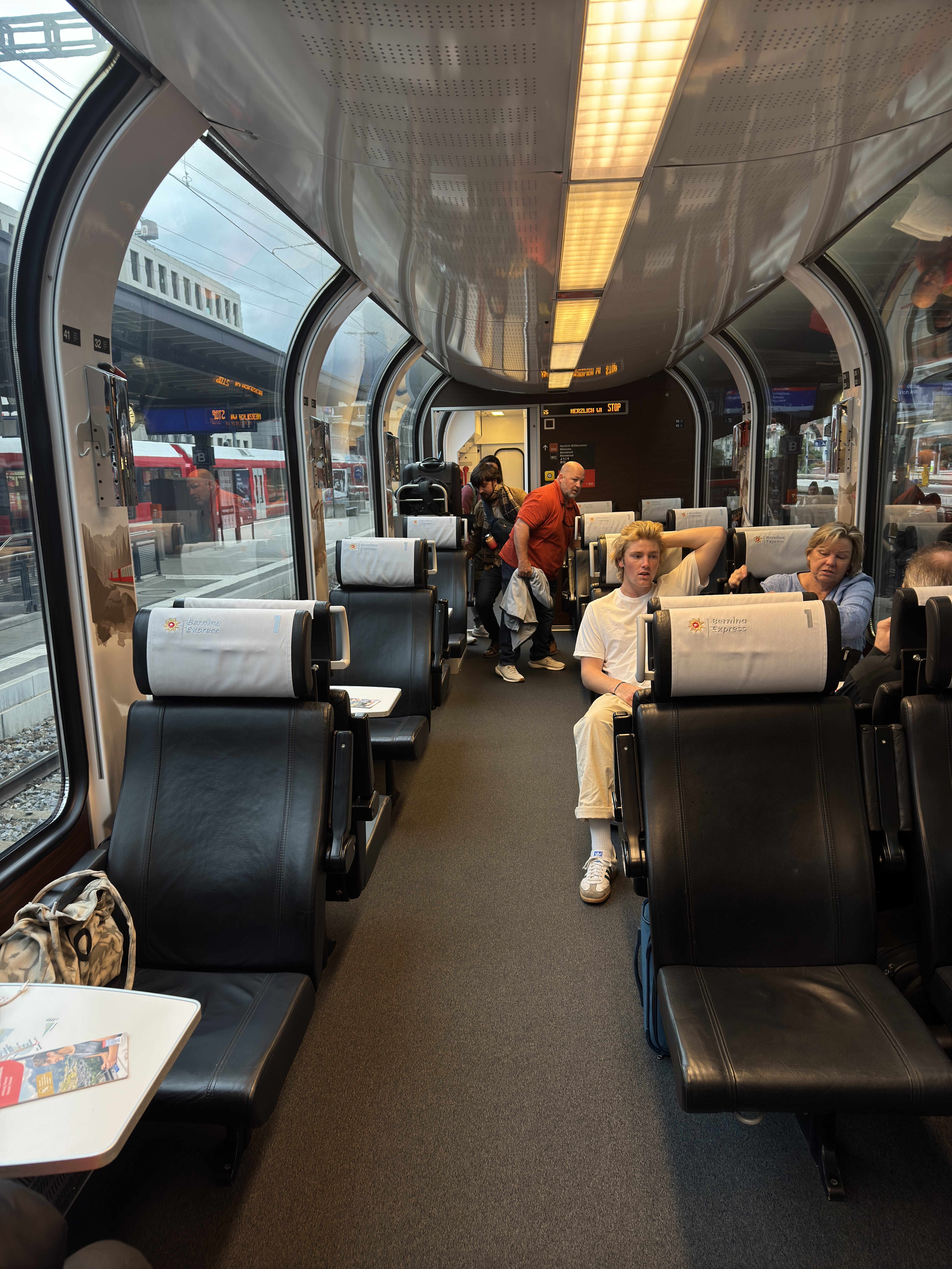 bernina express inside first class