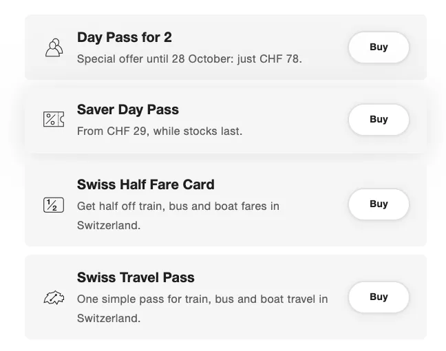 SBB saver daypass booking