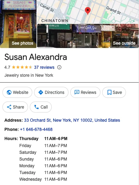 Susan Alexandra (Lower East Side)