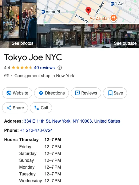 Tokyo Joe (East Village) 