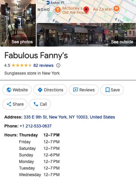Fabulous Fanny’s (East Village) 