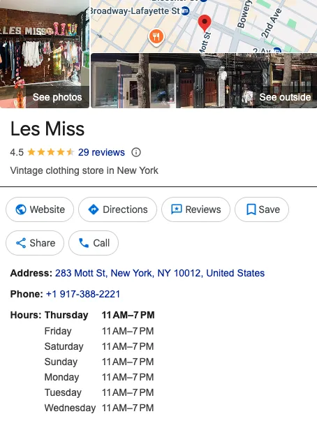 Les Miss (Nolita/LES) 