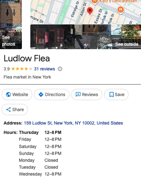 Ludlow Flea Market (Lower East Side) 