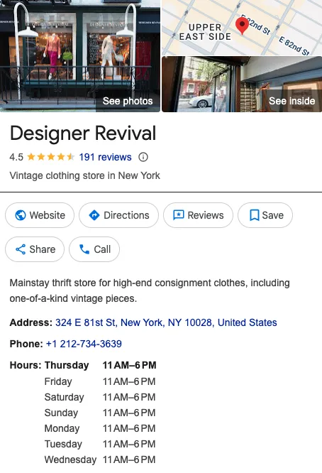 Designer Revival (Upper East Side) 